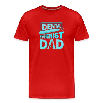 Hygiéniste dentaire Papa Hygiène dentaire Équipe dentaire - T-shirt bio Premium Homme - rouge - Devant - Damien (186cm)