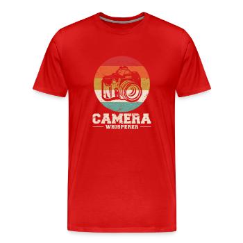Camera Whisperer Funny Photography Lover Joke Phot - Männer Premium Bio T-Shirt - Rot - Vorne - Damien (186cm)