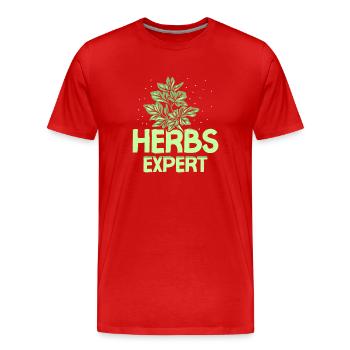 Herb Expert Herb Herb Garden Herb Herb - T-shirt bio Premium Homme - rouge - Devant - Damien (186cm)