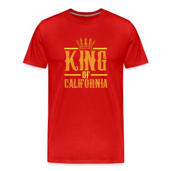 Roi de Californie États-Unis État d’Amérique Californie - T-shirt bio Premium Homme - rouge - Devant - Damien (186cm)
