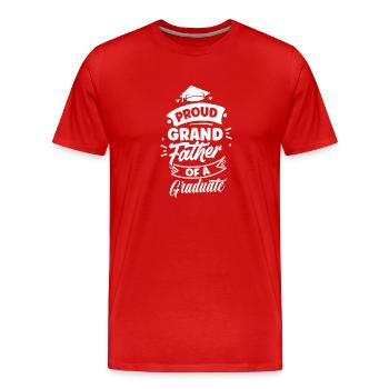 Fier grand-père d’un diplômé diplômé - T-shirt bio Premium Homme - rouge - Devant - Damien (186cm)