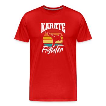 Karatekämpfer Kampfkunst Karate Kampfsport - Männer Premium Bio T-Shirt - Rot - Vorne - Damien (186cm)