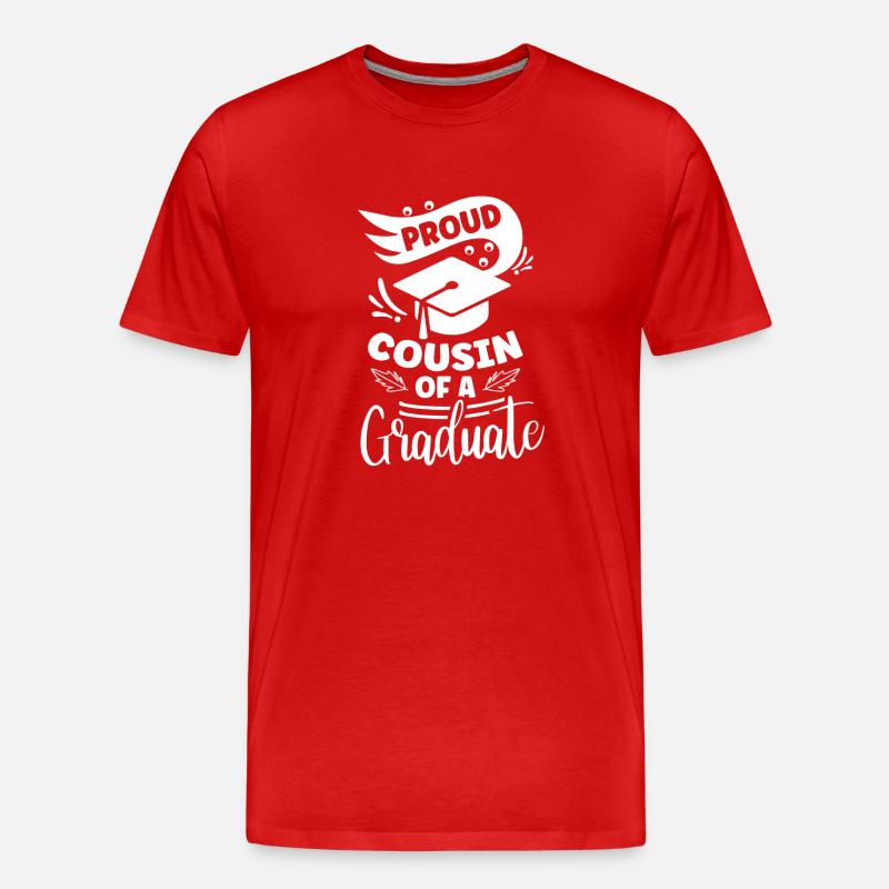 Fier cousin d’un diplômé diplômé - T-shirt bio Premium Homme - rouge
