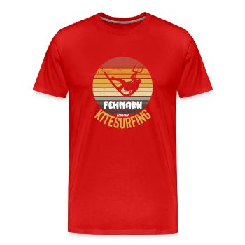 Fehmarn Kitesurf Sports Nautiques Design - T-shirt bio Premium Homme - rouge - Devant - Damien (186cm)