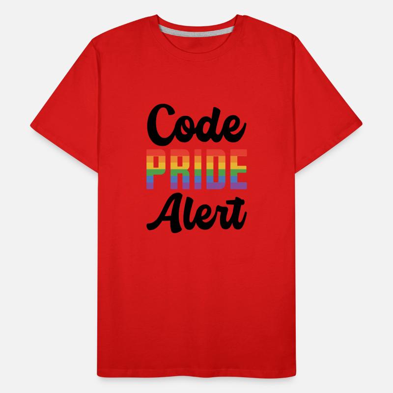 Code Pride Alert Bisexual Lesbian Love Asexual Tra Männer Premium Bio T-Shirt