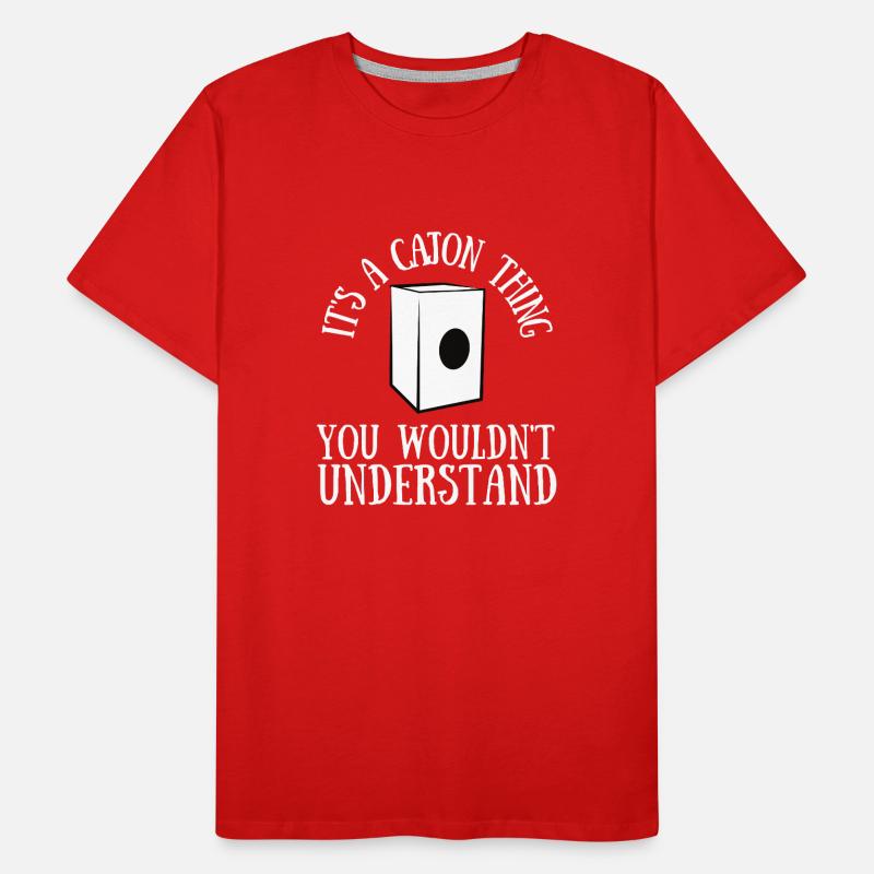 Cajon Box Drum Instrument Peruvian Cajon Men's Premium Organic T-Shirt