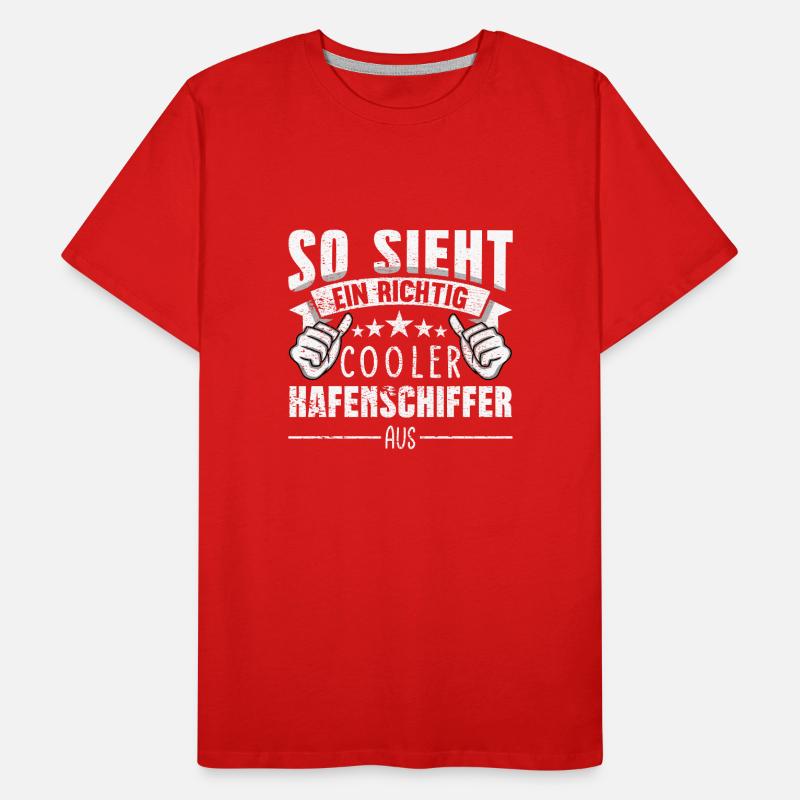 Hafenschiffer So sieht ein richtig cooler aus Männer Premium Bio T-Shirt