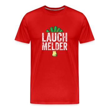 Lauch Kostüm Bodybuilding Satire Gym Jga - Männer Premium Bio T-Shirt - Rot - Vorne - Damien (186cm)
