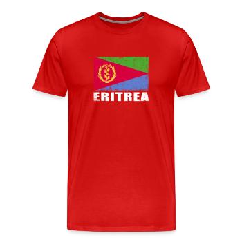Eritrea Flagge Grunge Eritrea Fahne - Männer Premium Bio T-Shirt - Rot - Vorne - Damien (186cm)