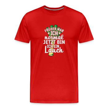 Lauch Kostüm Bodybuilding Satire Gym Jga - Männer Premium Bio T-Shirt - Rot - Vorne - Damien (186cm)