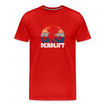 Zombie Deadlift Drôle Gym Halloween - T-shirt bio Premium Homme - rouge - Devant - Damien (186cm)