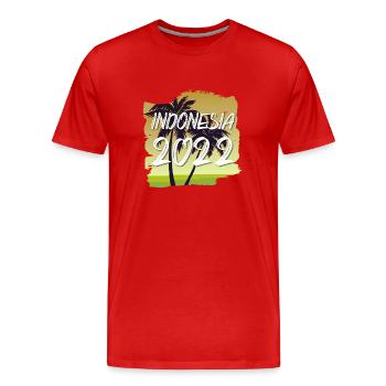 Indonesia 2022 - Men's Premium Organic T-Shirt - red - Front - Damien (186cm)