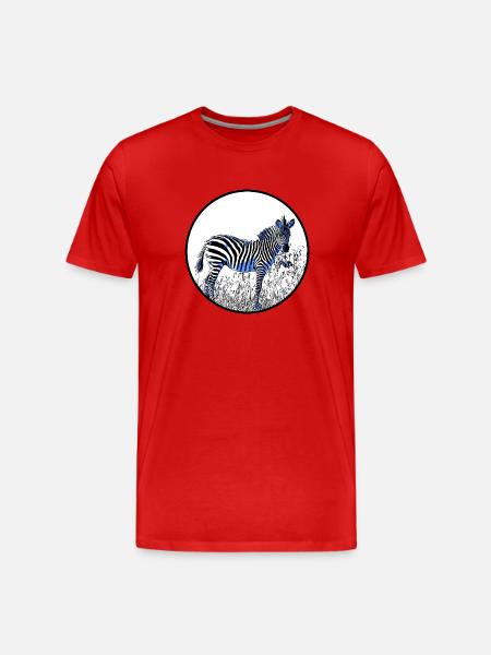Zèbre - T-shirt bio Premium Homme - rouge