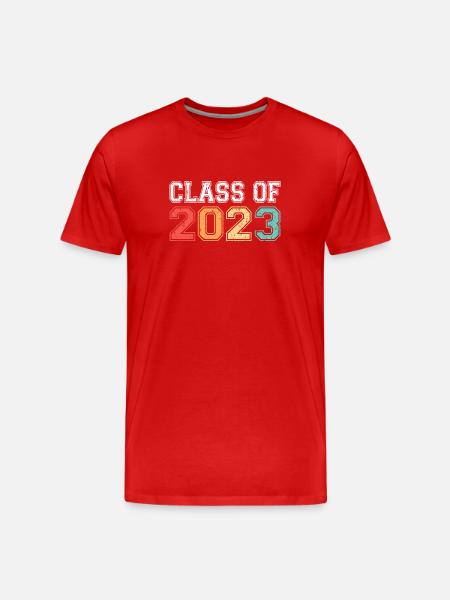 Class Of 2023 Graduation Retro Vintage - Men's Premium Organic T-Shirt - red