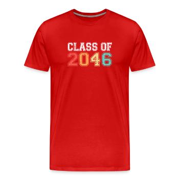 Class Of 2046 Graduation Retro Vintage - Men's Premium Organic T-Shirt - red - Front - Damien (186cm)