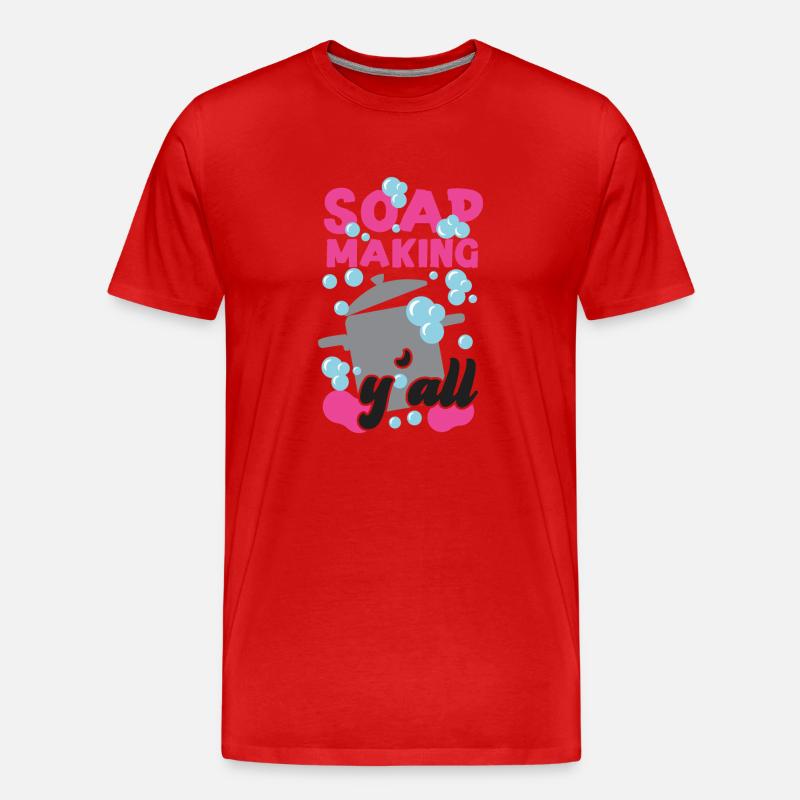 Soap Making Crafting Soap Making - Männer Premium Bio T-Shirt - Rot