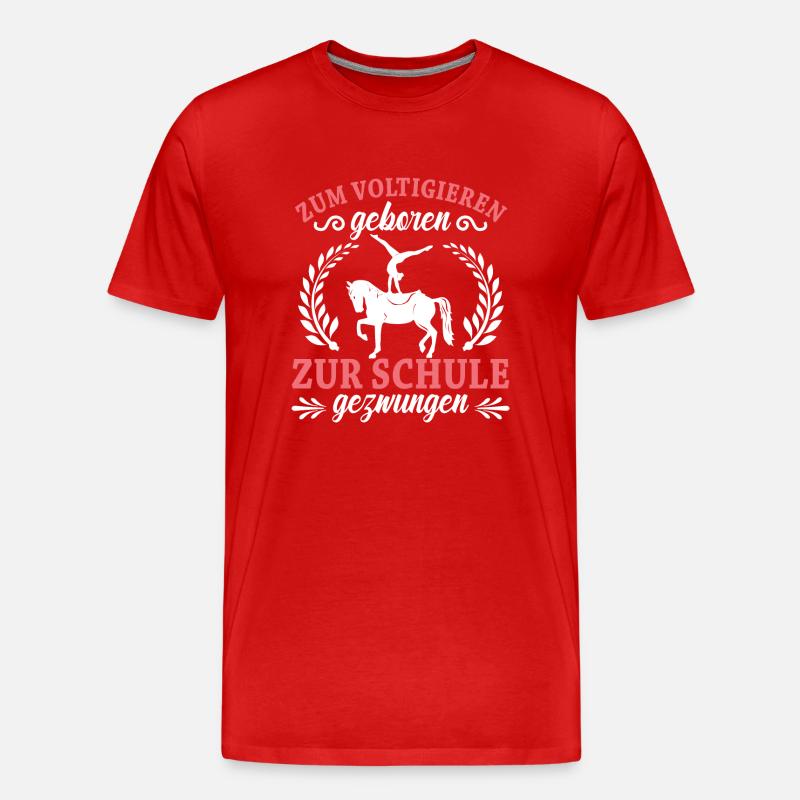 Voltigieren Volti Voltigier Pferde Pferdemädchen - Männer Premium Bio T-Shirt - Rot