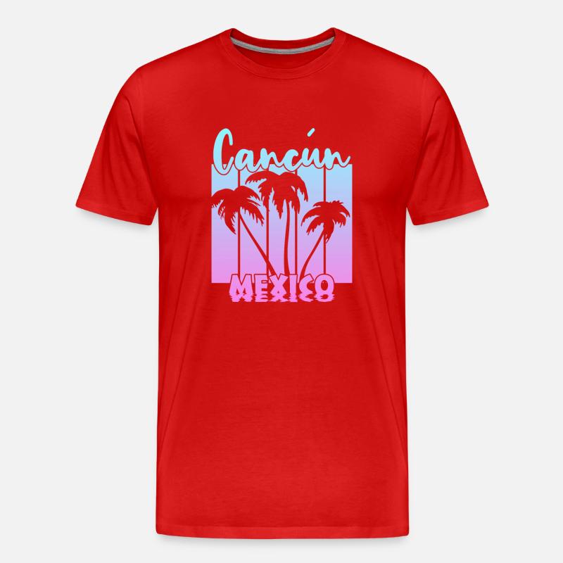 Cancun Mexico - Männer Premium Bio T-Shirt - Rot