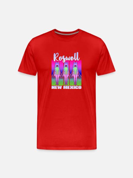Roswell New Mexico - Männer Premium Bio T-Shirt - Rot