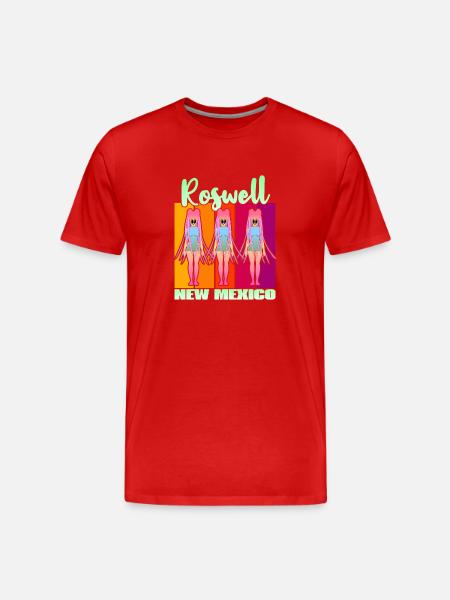 Roswell New Mexico - Men's Premium Organic T-Shirt - red