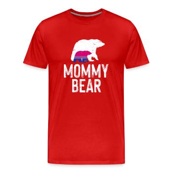 LGBT Rainbow Gay Pride Homo Lesbienne Gay - T-shirt bio Premium Homme - rouge - Devant - Damien (186cm)