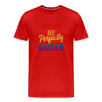LGBT Rainbow Gay Pride Homo Lesbienne Gay - T-shirt bio Premium Homme - rouge - Devant - Damien (186cm)