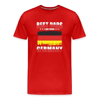 Deutscher Vater Die Besten Väter Deutsche Flagge - Männer Premium Bio T-Shirt - Rot - Vorne - Damien (186cm)