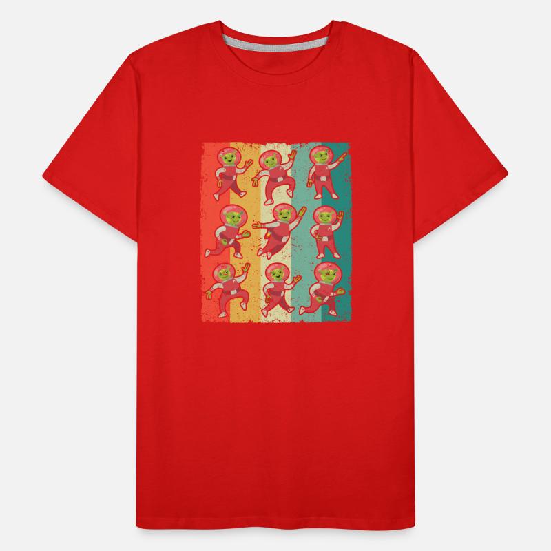 Dancing Aliens Dance Challenge Funny Men's Premium Organic T-Shirt