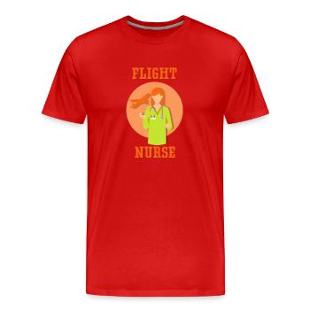 Médecin de vol Profession Médecin de vol Infirmier de vol - T-shirt bio Premium Homme - rouge - Devant - Damien (186cm)