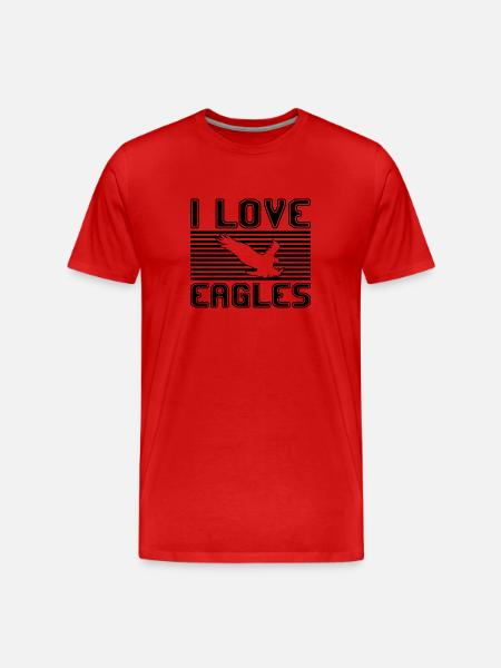 I love eagles - Männer Premium Bio T-Shirt - Rot