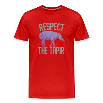 Respectez le Tapir Wildlife Keeper - T-shirt bio Premium Homme - rouge - Devant - Damien (186cm)