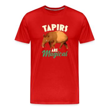 Tapire sind magisch Wildtier Tierpfleger - Männer Premium Bio T-Shirt - Rot - Vorne - Damien (186cm)