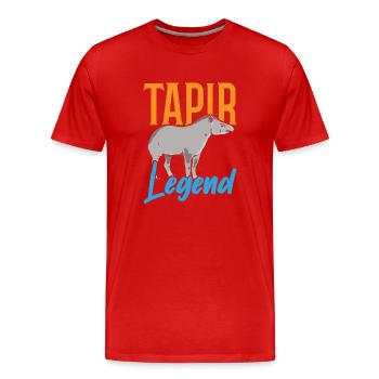 Tapir Legend Wildlife Keeper Tapirrific - T-shirt bio Premium Homme - rouge - Devant - Damien (186cm)