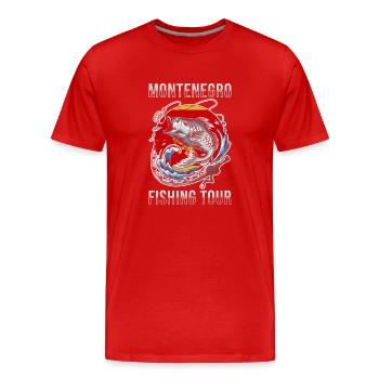 Angeltour Montenegro - Männer Premium Bio T-Shirt - Rot - Vorne - Damien (186cm)