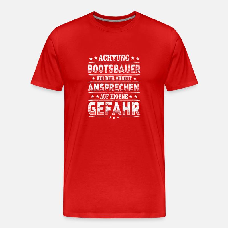 Bootsbauer Schiffsbauer - Männer Premium Bio T-Shirt - Rot