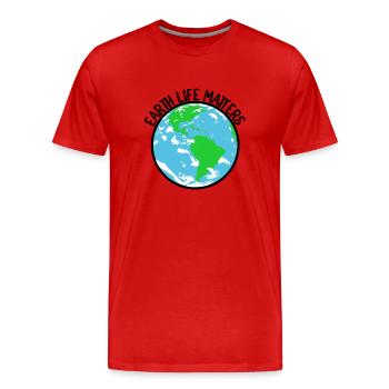 Naturschutz Klima Naturschützer Meer - Männer Premium Bio T-Shirt - Rot - Vorne - Damien (186cm)