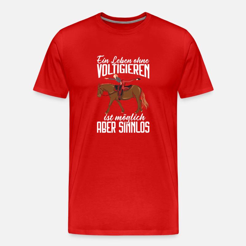 Voltigieren - Männer Premium Bio T-Shirt - Rot