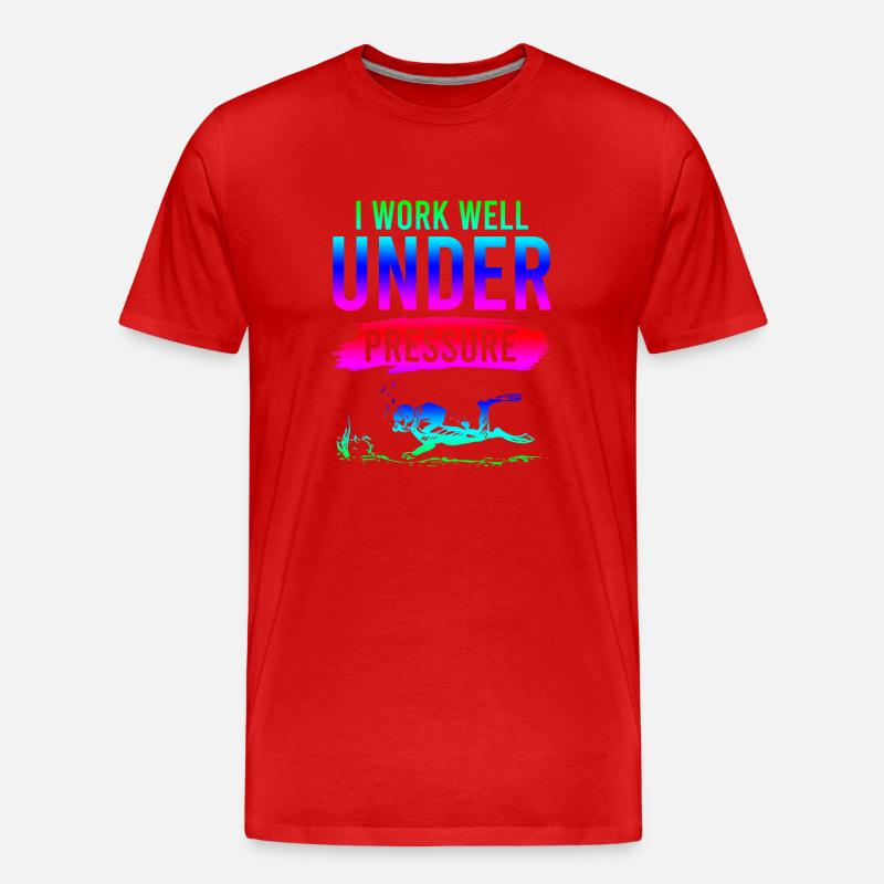 spruch tauchen - Männer Premium Bio T-Shirt - Rot