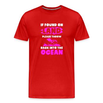 ozean tauchen - Männer Premium Bio T-Shirt - Rot - Vorne - Damien (186cm)