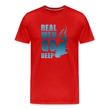 tauchen spaß - Männer Premium Bio T-Shirt - Rot - Vorne - Damien (186cm)