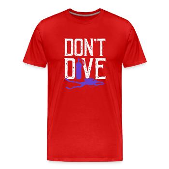 plongeurs plongeurs - T-shirt bio Premium Homme - rouge - Devant - Damien (186cm)