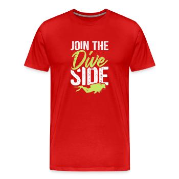 plongeurs plongeurs - T-shirt bio Premium Homme - rouge - Devant - Damien (186cm)