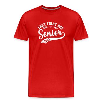 My Last First Day Senior Class of 2023 - Men's Premium Organic T-Shirt - red - Front - Damien (186cm)