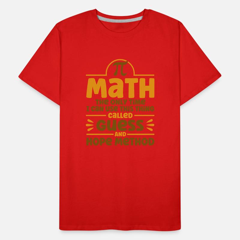 Math Mathematics Science Math Gift Men's Premium Organic T-Shirt