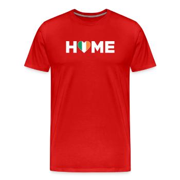Ireland Home Ireland Flag Ireland Love - Men's Premium Organic T-Shirt - red - Front - Damien (186cm)