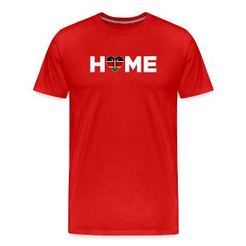 Kenya Accueil Kenya Drapeau Kenya Amour - T-shirt bio Premium Homme - rouge - Devant - Damien (186cm)