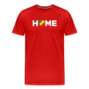 Congo Patrie Congo Drapeau Congo Amour - T-shirt bio Premium Homme - rouge - Devant - Damien (186cm)
