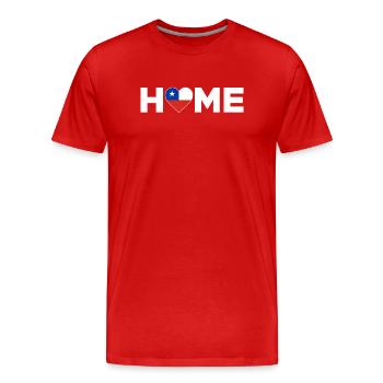 Chili Accueil Chili Drapeau Chili Amour - T-shirt bio Premium Homme - rouge - Devant - Damien (186cm)