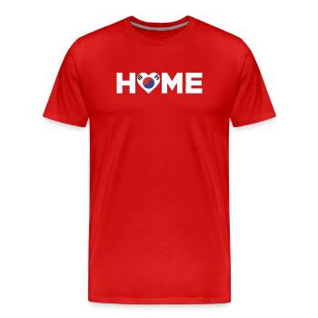 Corée du Sud Accueil Drapeau de la Corée du Sud - T-shirt bio Premium Homme - rouge - Devant - Damien (186cm)