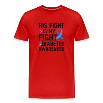 Insulin Junkie Diabetiker Diabetes Zucker Typ1 - Männer Premium Bio T-Shirt - Rot - Vorne - Damien (186cm)
